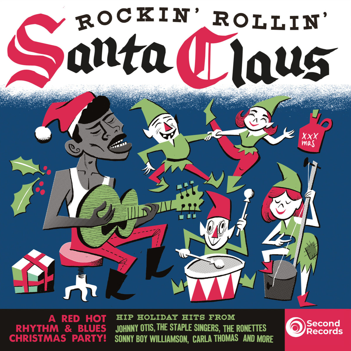 Various Artists - Rockin Rollin Santa Claus (Green Vinyl)
